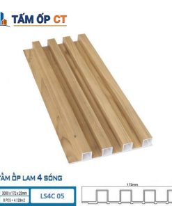Tấm Ốp Lam Sóng LS4C-05 với màu nâu nhạt nghệ thuật