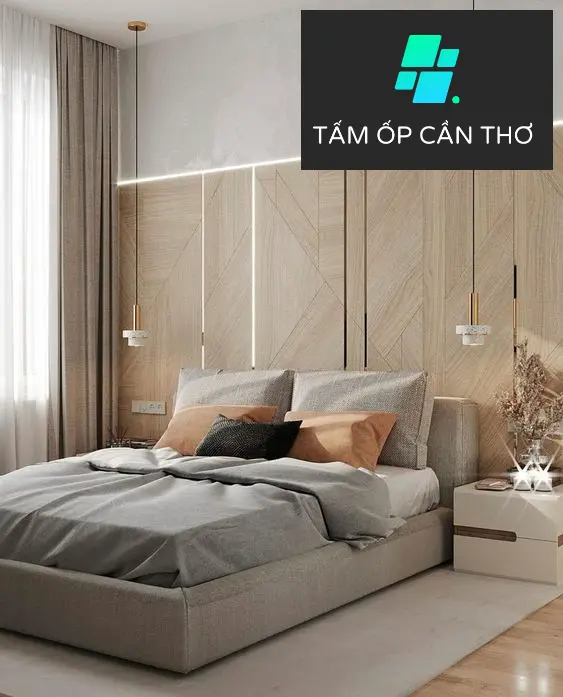 Tấm nhựa ốp tường phòng ngủ