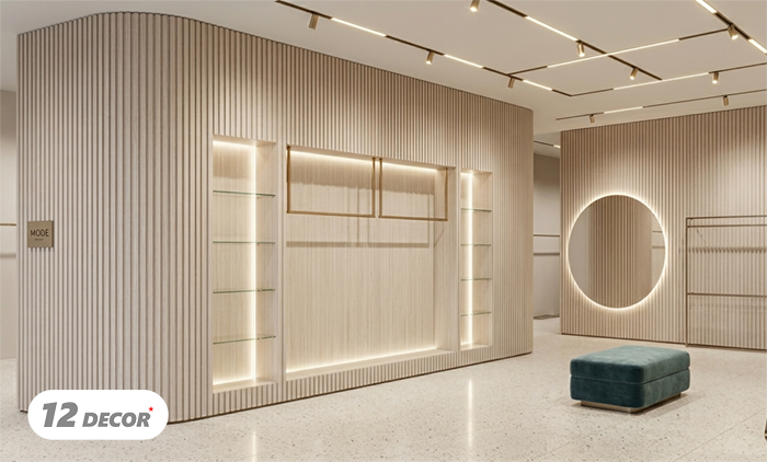 Tấm Ốp Lam Sóng Cho Showroom